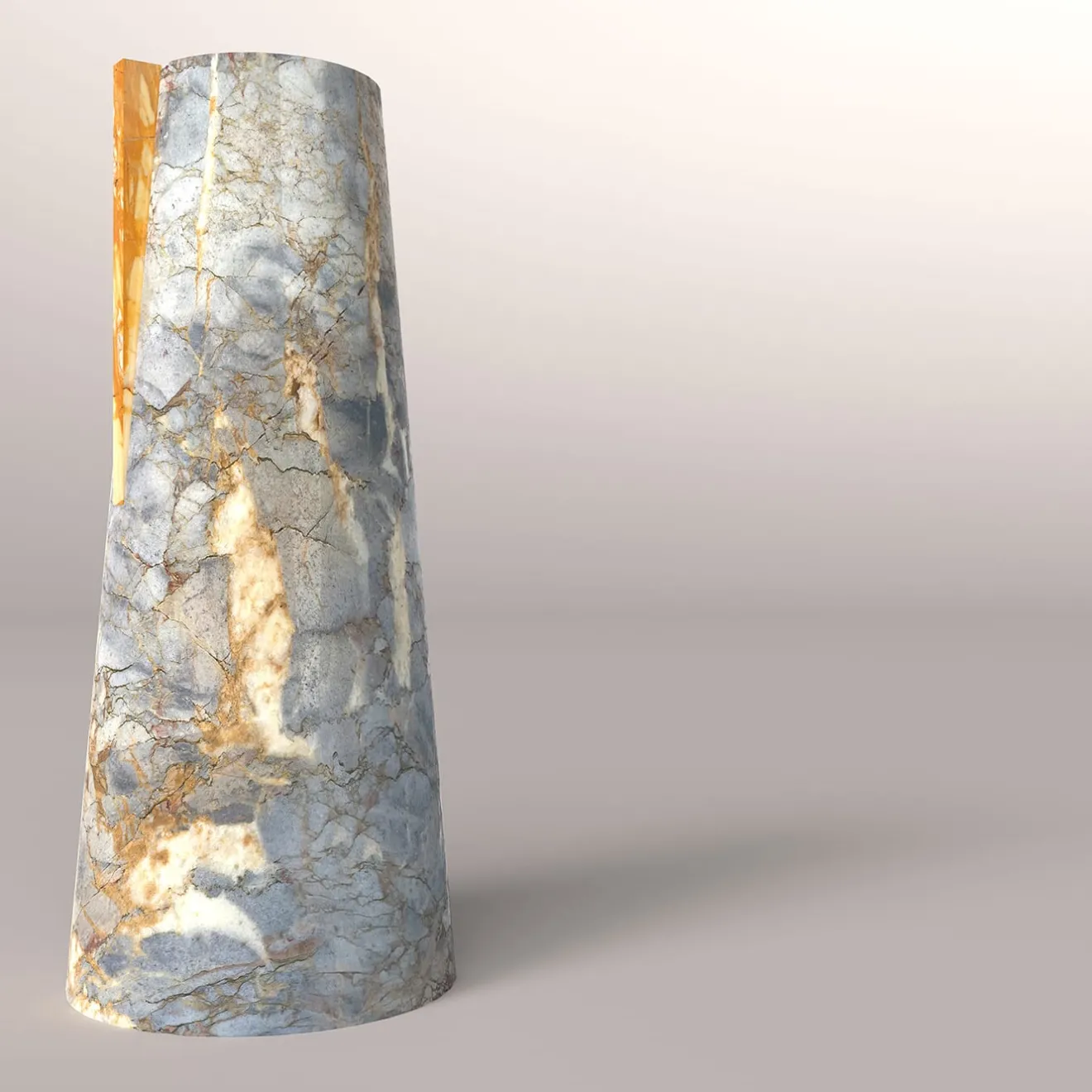 Carcino Design Vaso Elara Breccia di Versailles e Giallo Siena