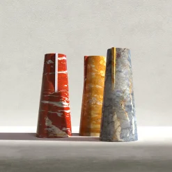 Carcino Design Vaso Elara Breccia di Versailles e Giallo Siena