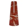 Carcino Design Vaso Elara Rosso Francia e Bianco Carrara