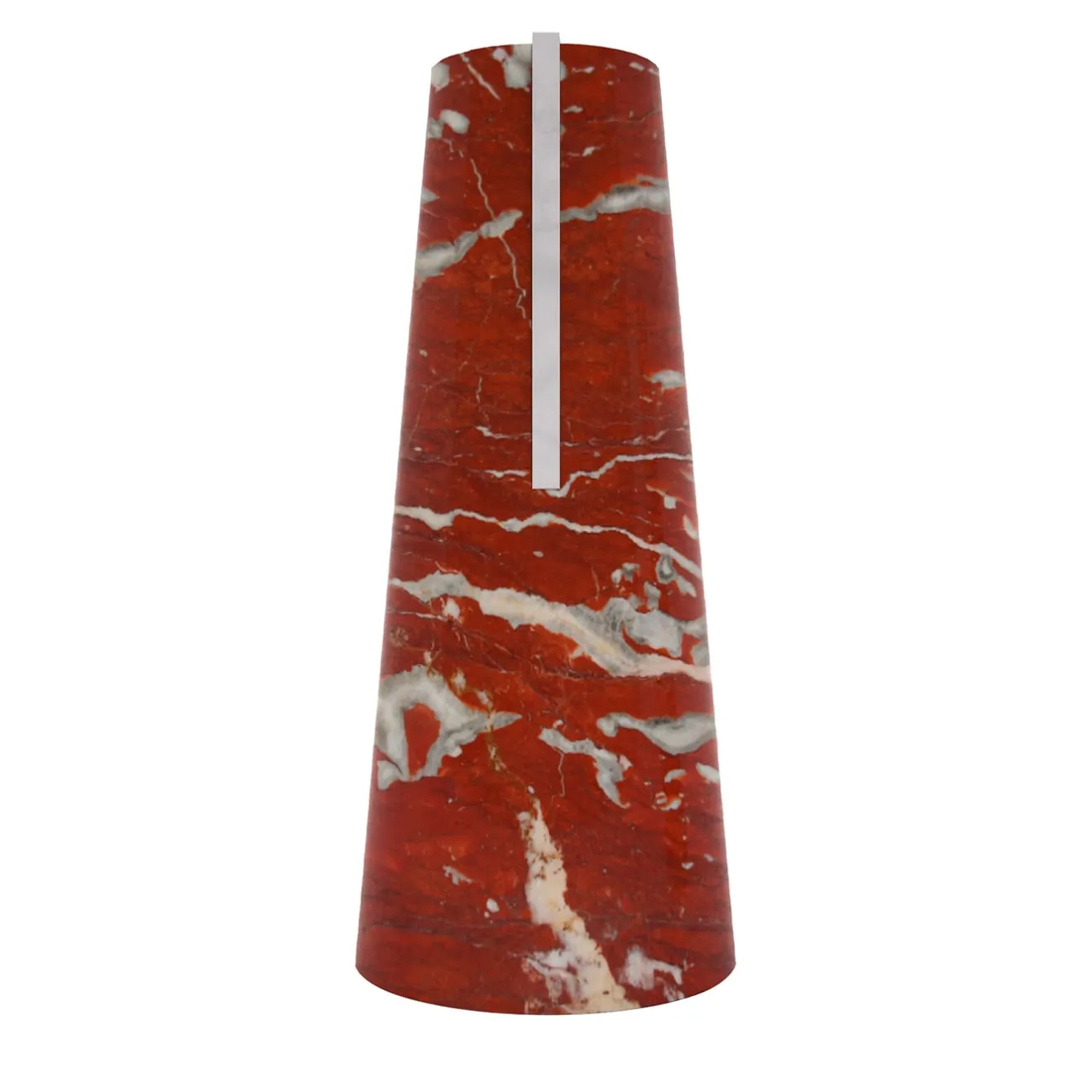 Carcino Design Vaso Elara Rosso Francia e Bianco Carrara