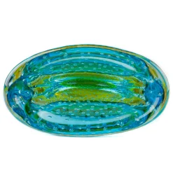 Officine di Murano 1295 Vaso giallo e azzurro Vrmbicolr