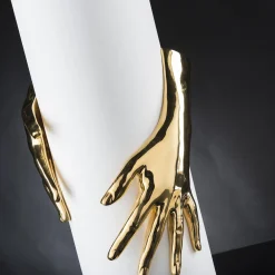 VGnewtrend Vaso Hands oro e bianco