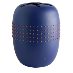 Nuove Forme Vaso in ceramica blu con puntini rossi di Arik Levy