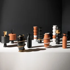 Rometti Vaso in Ceramica Continuous #1 di Ugo La Pietra