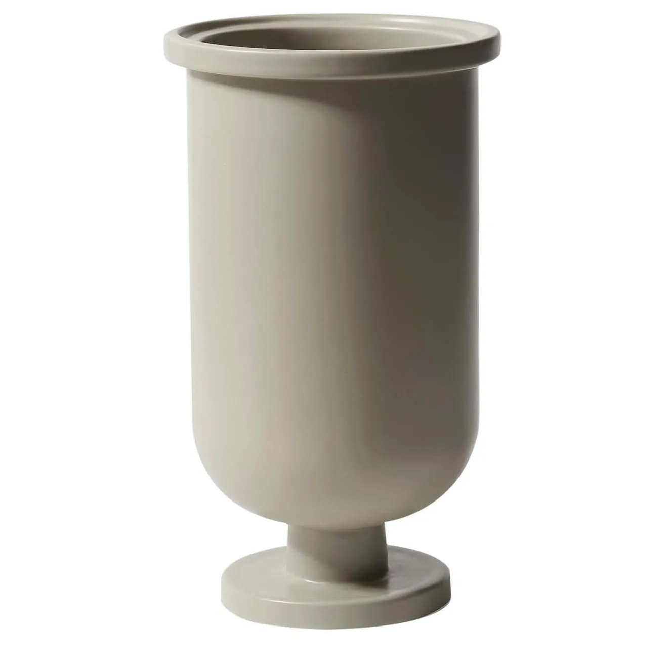 Paola C Vaso in ceramica grigio Base di Aldo Cibic