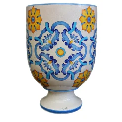 Ceramiche Ceccarelli Vaso in ceramica policroma Anemone Sicilia
