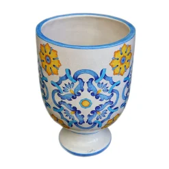 Ceramiche Ceccarelli Vaso in ceramica policroma Anemone Sicilia
