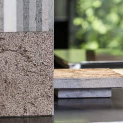 Tao_H Vaso in marmo marrone Square B con coperchio di Luciano Setten