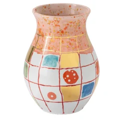 Coralla Maiuri Vaso in porcellana rosa Calypso