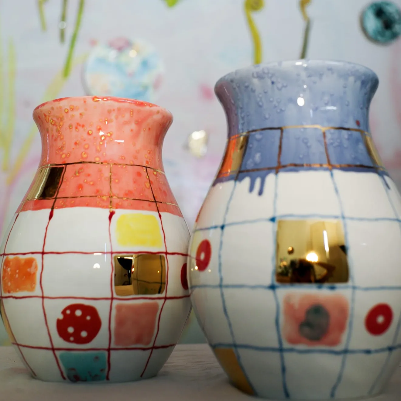 Coralla Maiuri Vaso in porcellana rosa Calypso