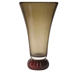 Ros Italia Interiors Vaso In Vetro Di Murano Beige