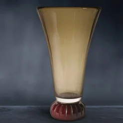 Ros Italia Interiors Vaso In Vetro Di Murano Beige