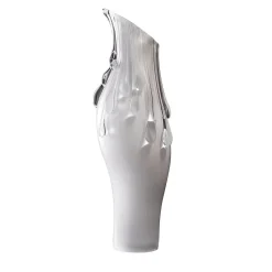 Aina Kari Vaso in vetro di Murano White Pearls