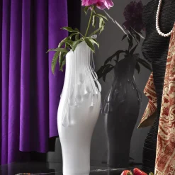 Aina Kari Vaso in vetro di Murano White Pearls