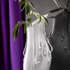 Aina Kari Vaso in vetro di Murano White Pearls