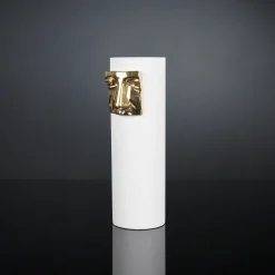 VGnewtrend Vaso Juno's Nose Bianco e Oro