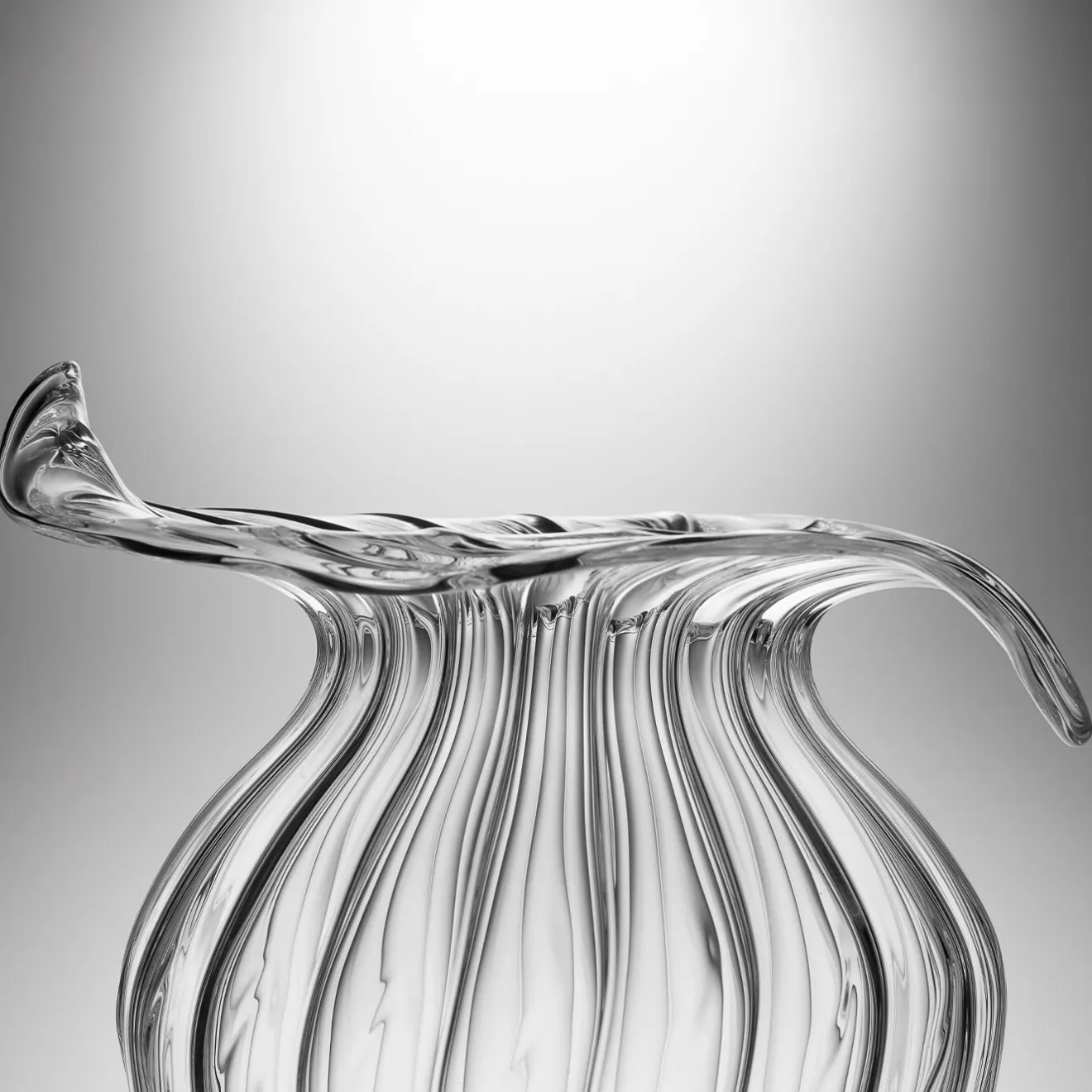 Casarialto Vaso Millerighe Grande in Vetro Trasparente