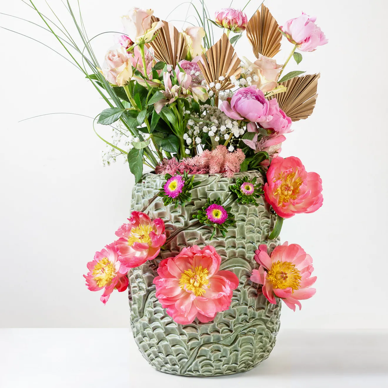 Bosa Vaso Mino in ceramica verde canapa lucido