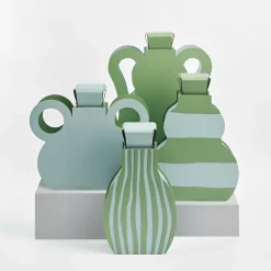 ADJ Style Vaso Otto Striped Sky Blue/Eucalyptus di Gianpaolo Venier