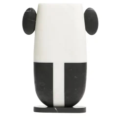 MMairo Vaso Pietro White Michelangelo/Black Marquina di Matteo Cibic
