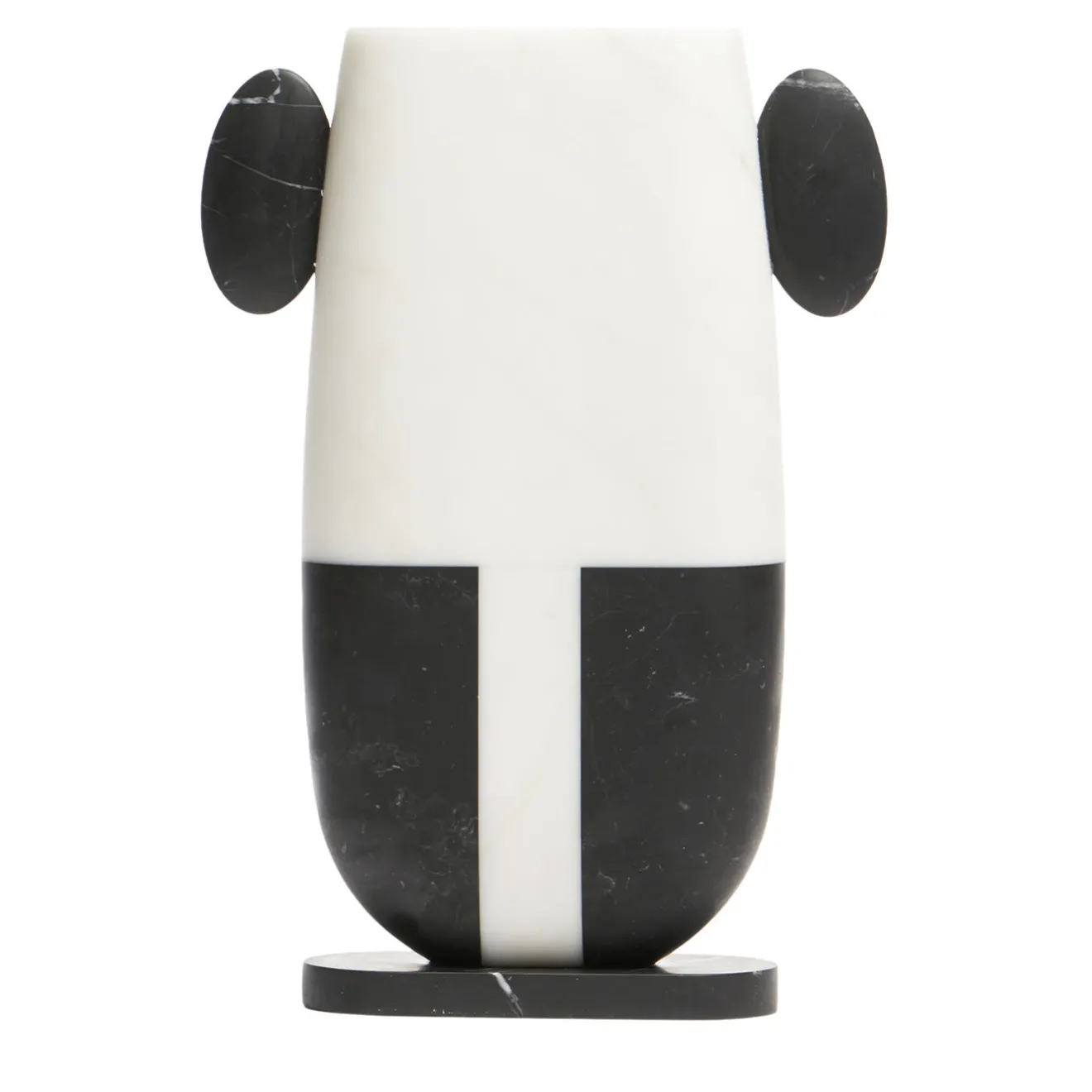 MMairo Vaso Pietro White Michelangelo/Black Marquina di Matteo Cibic