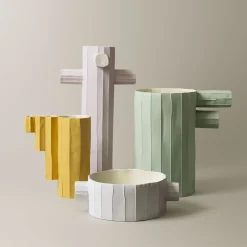 Paola Paronetto Vaso Pino Bis Corteccia D2/Azzurro Verde