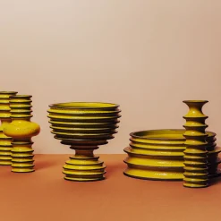 Bitossi Ceramiche Vaso Revolver giallo e marrone #1 di Christoph Radl