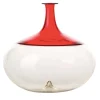 Venini Vaso rotondo Bolle di Tapio Wirkkala in rosso/chiaro