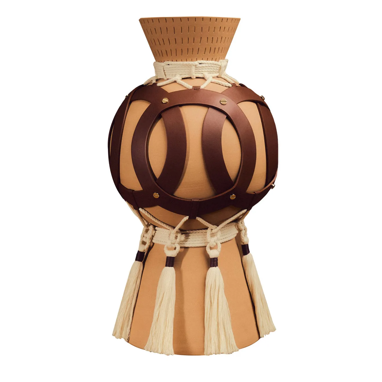 Rometti Vaso scultoreo in ceramica Golden Harvest per Borbonese by Sara Ricciardi