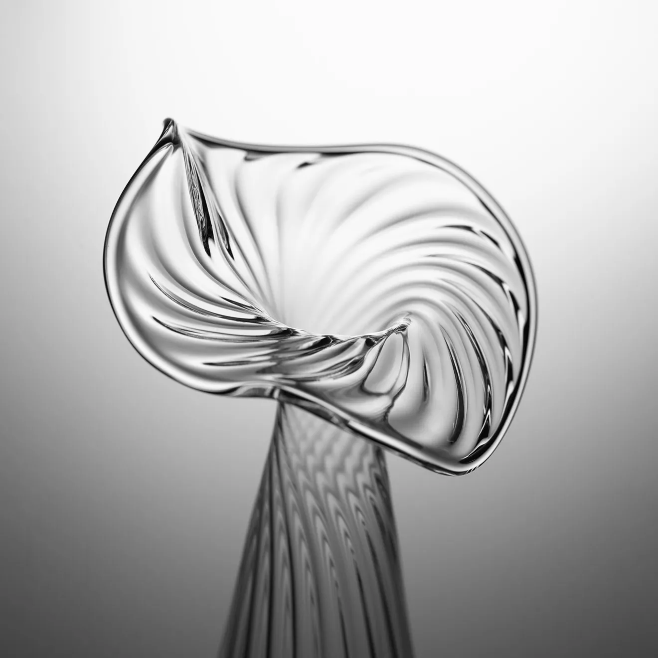 Casarialto Vaso Soliflore Millerighe XSmall in Vetro Trasparente