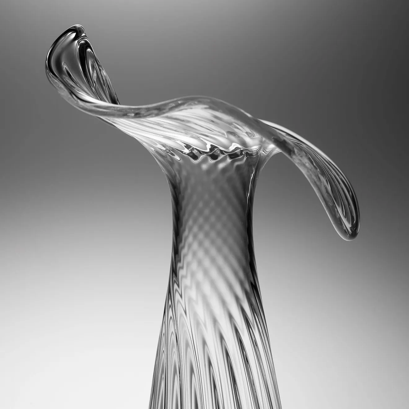 Casarialto Vaso Soliflore Millerighe XSmall in Vetro Trasparente