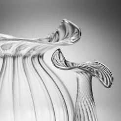 Casarialto Vaso Soliflore Millerighe XSmall in Vetro Trasparente