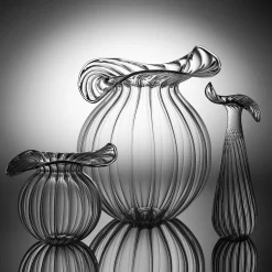 Casarialto Vaso Soliflore Millerighe XSmall in Vetro Trasparente