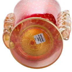Officine di Murano 1295 Vaso Stmatcordon rosso e oro