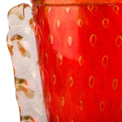 Officine di Murano 1295 Vaso Stmatcordon rosso e oro