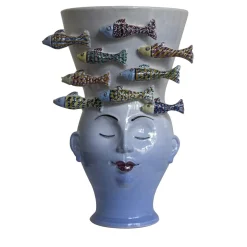 Alessandro Iudici Vaso Testa Pesci