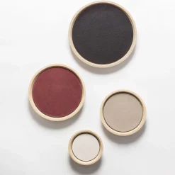 Giobagnara Vassoi medi rotondi in pelle e marmo Monza #5