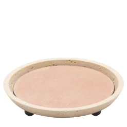 Giobagnara Vassoi piccoli rotondi in pelle e marmo di Monza #4