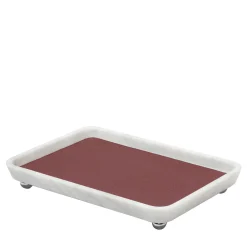 Giobagnara Vassoi rettangolari medi in pelle e marmo Monza #5