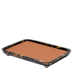 Giobagnara Vassoi rettangolari medi in pelle e marmo Monza #4