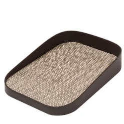 Rudi Vassoio rettangolare grande Chevron Brown per valigie