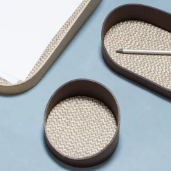 Rudi Vassoio rettangolare grande Chevron Brown per valigie