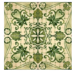 Studio Le Nid Verde Collina Set di 4 piastrelle #1