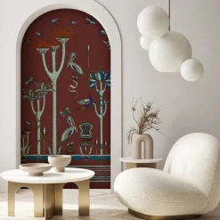 MaVoix Via Salvestrina 12 Carta da parati Mattone Bruciato