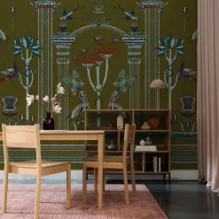 MaVoix Via Salvestrina 12 Verde Oliva Carta da parati