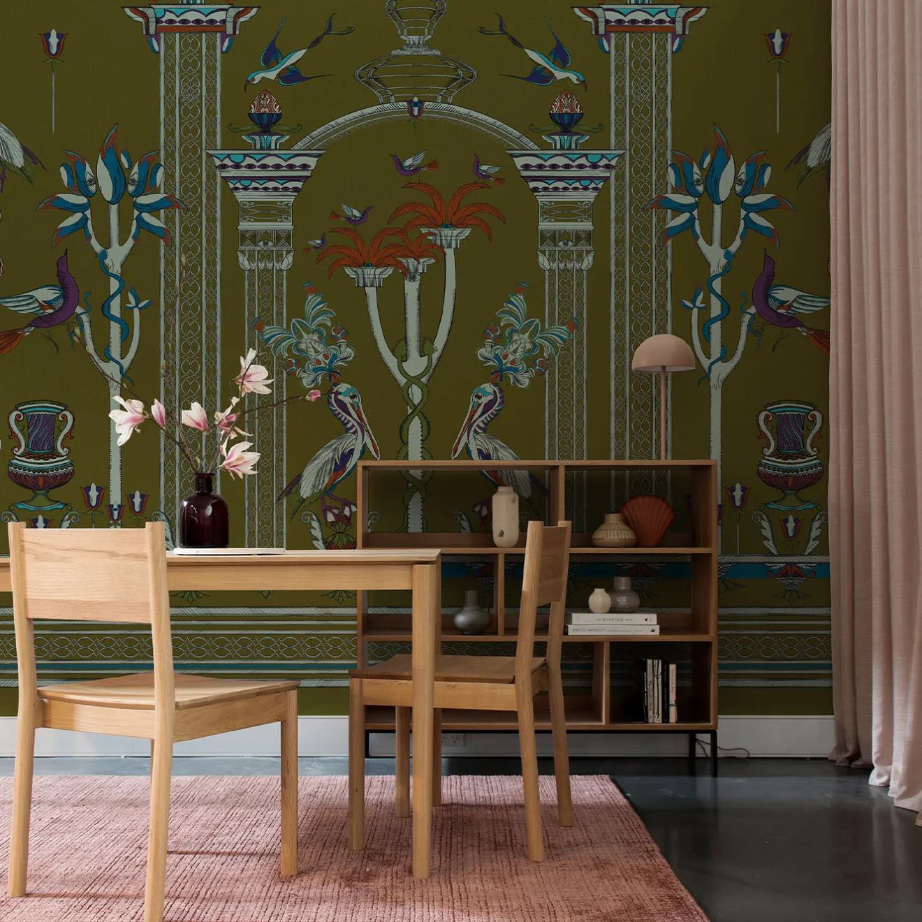 MaVoix Via Salvestrina 12 Verde Oliva Carta da parati