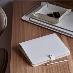 ADJ Style Vide poche in pelle bianca e panna cotta #2