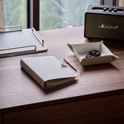 ADJ Style Vide poche in pelle bianca e panna cotta #2