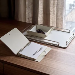 ADJ Style Vide poche in pelle bianca e panna cotta #2