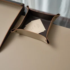 ADJ Style Vide poche in pelle Cappuccino e cioccolato #2